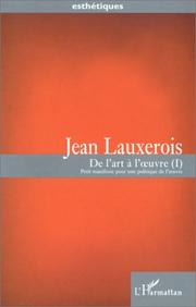 Cover of: De l'art à l'œuvre