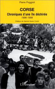 Cover of: Corse: Chroniques d'une ile dechiree, 1996-1999