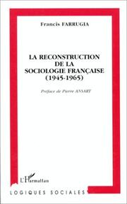 Cover of: La reconstruction de la sociologie française (1945-1965)