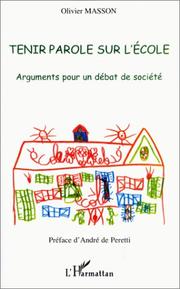 Cover of: Tenir parole sur l'école by Olivier Masson
