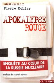 Cover of: Apocalypse rouge by Kohler, Pierre astronome.