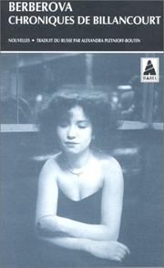 Cover of: Chroniques de Billancourt