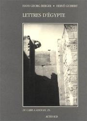Cover of: Lettres d'Egypte: du Caire à Assouan, 19..