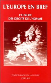 Cover of: L'Europe des Droits de l'Homme by Arnould, Koudelka