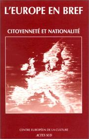 Cover of: Citoyenneté et nationalité by 