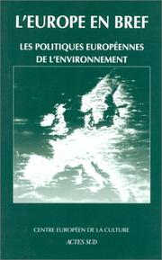 Cover of: Les politiques européennes de l'environnement