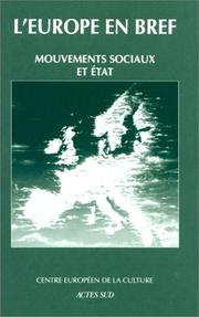 Cover of: Mouvements sociaux et état: mobilisations sociales et transformations de la société en Europe