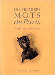 Cover of: Les premiers mots de Paris by Philippe Velay