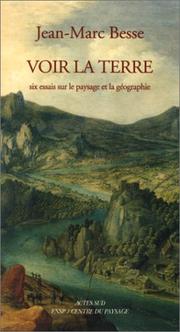 Cover of: Voir la terre by Jean-Marc Besse