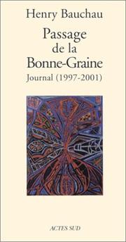 Cover of: Passage de la Bonne-Graine by Henry Bauchau