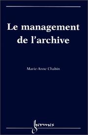 Cover of: Le management de l'archive