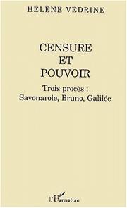 Cover of: Censure et pouvoir by Hélène Védrine