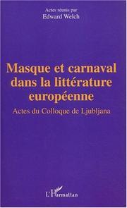 Masque et carnaval dans la littérature européenne