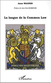 Cover of: La langue de la common law