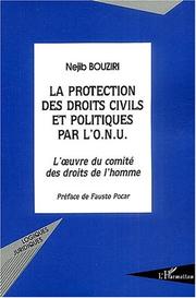 La protection des droits civils et politiques par l'O.N.U by Nejib Bouziri