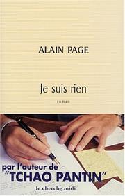 Cover of: Je suis rien by Alain Page