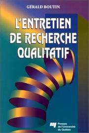 Cover of: entretien de recherche qualitatif