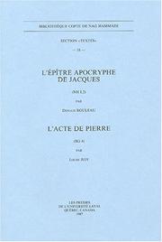 Cover of: L' épître apocryphe de Jacques (NH I,2)