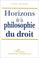 Cover of: Horizons de la philosophie du droit