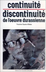 Cover of: Continuité, discontinuité de l'oeuvre durassienne