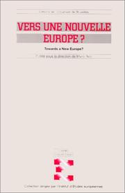 Cover of: Towards a New Europe? (Etudes Europeennes)