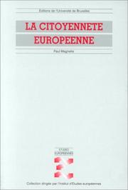 Cover of: La citoyenneté europeenne by Paul Magnette