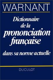 Cover of: Dictionnaire de la prononciation française dans sa norme actuelle