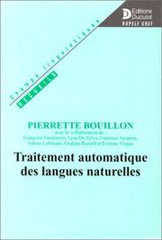 Cover of: Traitement automatique des langues naturelles by Pierrette Bouillon