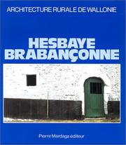 Cover of: Hesbaye brabançonne et pays de Hannut