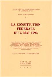 Cover of: La Constitution fédérale du 5 mai 1993