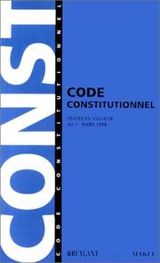 Cover of: Code constitutionnel by Belgium.