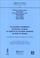 Cover of: Les procédures disciplinaires des barreaux européens au regard de la convention européenne des droits de l'homme