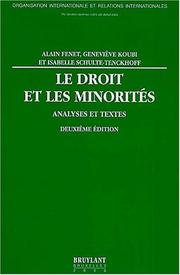 Cover of: Le droit et les minorités