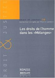 Cover of: Les droits de l'homme dans les "melanges"