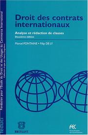 Cover of: Droit des contrats internationaux: analyse et redaction de clauses