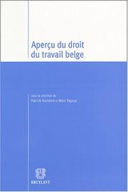 Cover of: Aperçu du droit du travail belge