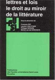 Cover of: Lettres et lois by 