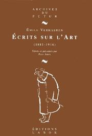 Cover of: Ecrits sur l'art by Emile Verhaeren