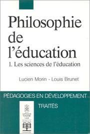 Cover of: Philosophie de l'éducation