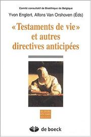 Cover of: "Testaments de vie" et autres directives anticipées