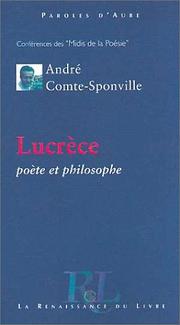 Cover of: Lucrèce: poète et philosophe