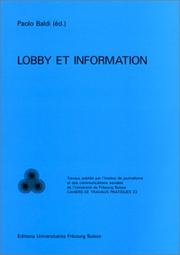 Cover of: Lobby et information