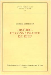 Cover of: Histoire et connaissance de Dieu