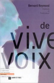 Cover of: De vive voix: oraliture et prédication