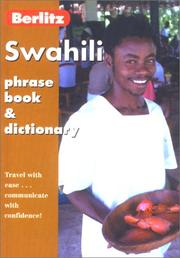 Cover of: Swahili Phrase Book and Dictionary (Berlitz Phrase Books)