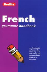 Cover of: Berlitz French Grammar Handbook