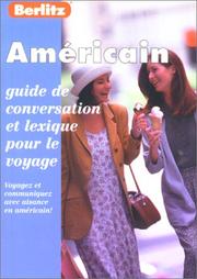 Cover of: Berlitz Americain Guide De Conversation