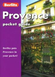Cover of: Berlitz Provence Pocket Guide (Berlitz Pocket Guides) by Inc. Berlitz International