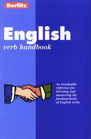 Cover of: Berlitz English verb handbook