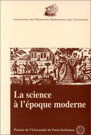 Front cover of La Science à l'époque moderne by Unknown
